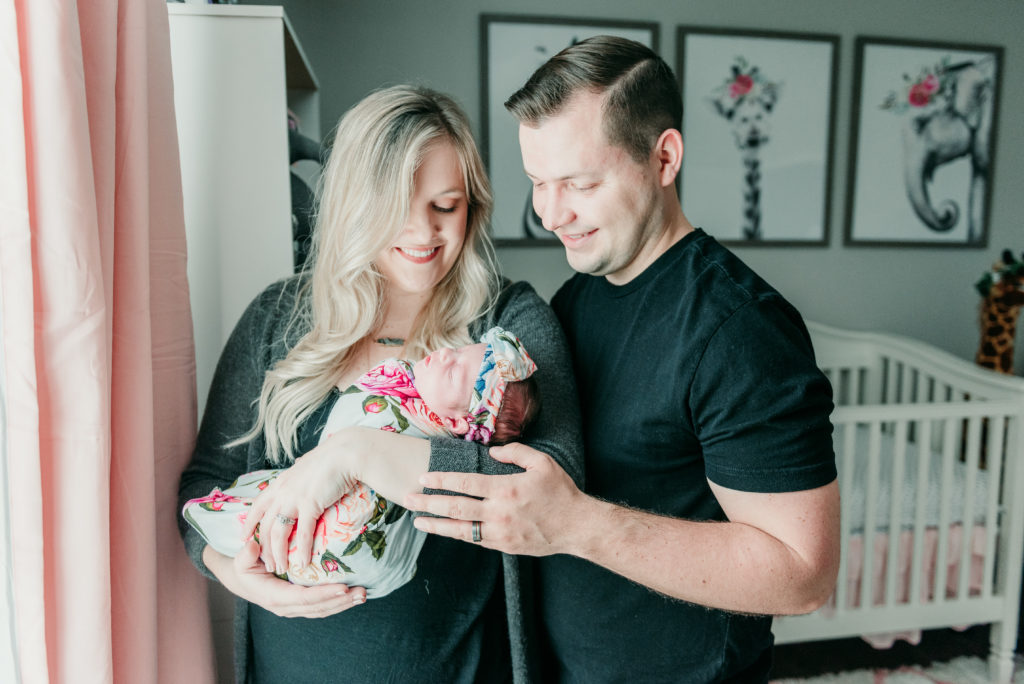 New parents with baby girl