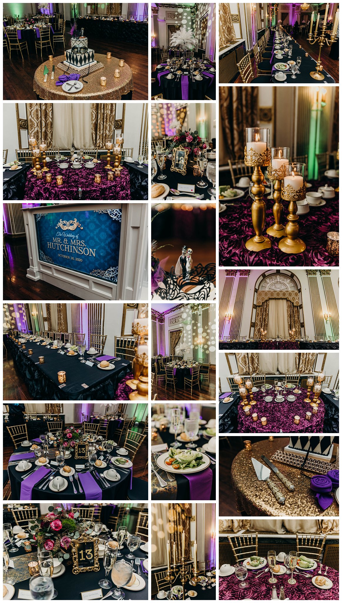 Wedding details at the George Washington Hotel in Pittsburgh