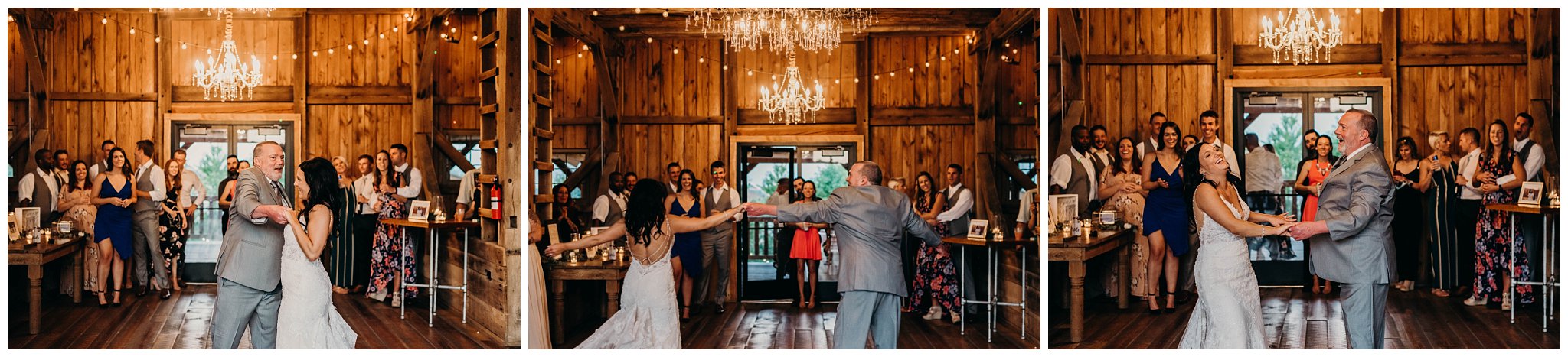 Bride and Father dance at Rustic Acres