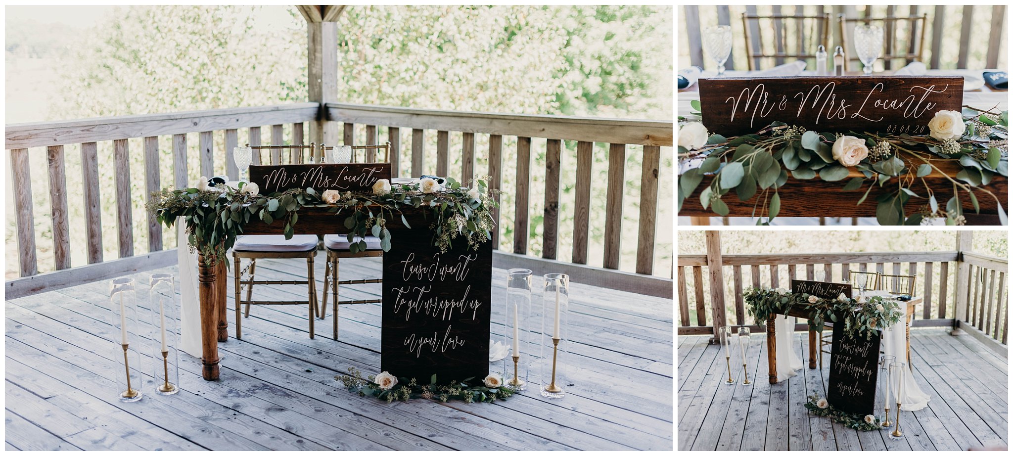 Bride and Groom sweetheart table