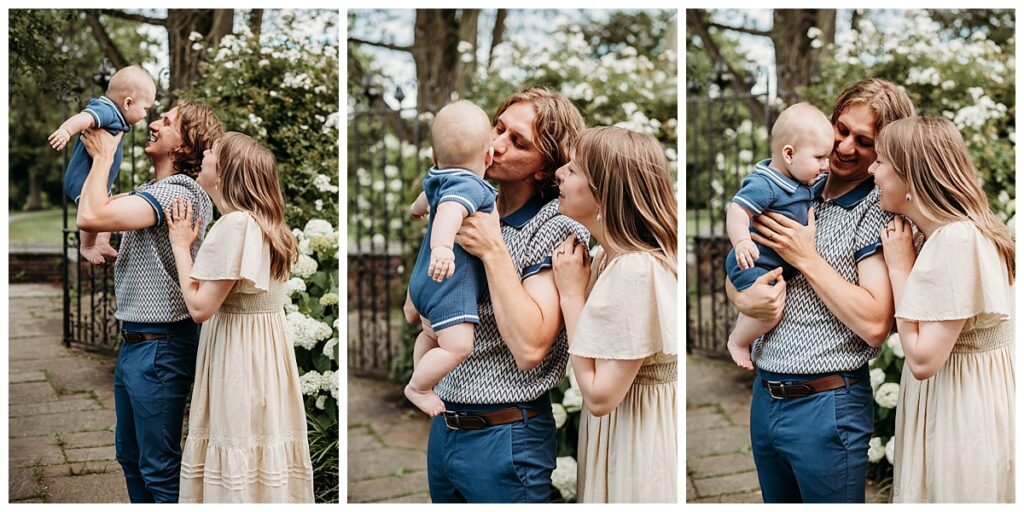 Loving family portraits at Mellon Park, Pittsburgh PA