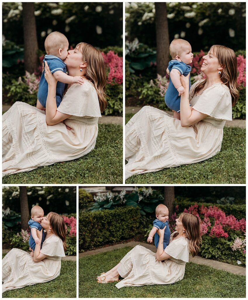 Candid Mother and son portraits at Mellon Park, Pittsburgh PA