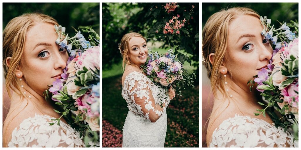 Close up of Bride at Succop Nature Park 