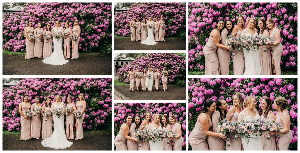 Bride and Bridesmaid portraits at Succop Nature Park 