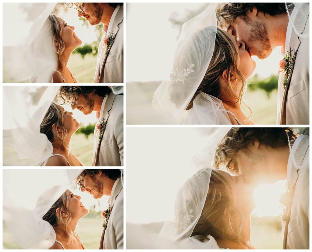 Romantic sunset portrait of Gianna & Jeremiah at Bramblewood Pittsburgh.