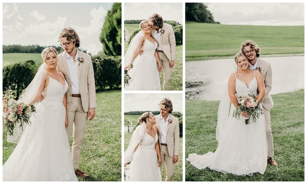 Bride and Groom portraits at Bramblewood.